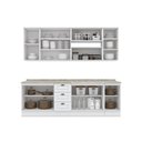 Ver mais imagens de Kit Cozinha Completa Modulada 7 Peças com Vidro 100% MDF Americana 240cm