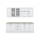 Ver imagem 3 de Kit Cozinha Completa Modulada 7 Peças com Vidro 100% MDF Americana 240cm