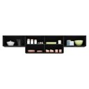 Ver imagem 2 de Kit 3 Armários de Cozinha Aéreos 4 Portas Veneza Multimóveis Mp2151 Preto/dourado