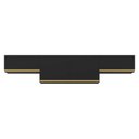 Ver imagem 1 de Kit 3 Armários de Cozinha Aéreos 4 Portas Veneza Multimóveis Mp2151 Preto/dourado