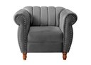 Ver imagem 6 de Conjunto Realeza Sofá com Poltronas Chesterfield Decoração Cinza Grafite