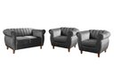 Ver imagem 2 de Conjunto Realeza Sofá com Poltronas Chesterfield Decoração Cinza Grafite