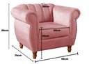 Ver mais imagens de Conjunto Realeza Sofá com Poltronas Chesterfield Decoração Rosa