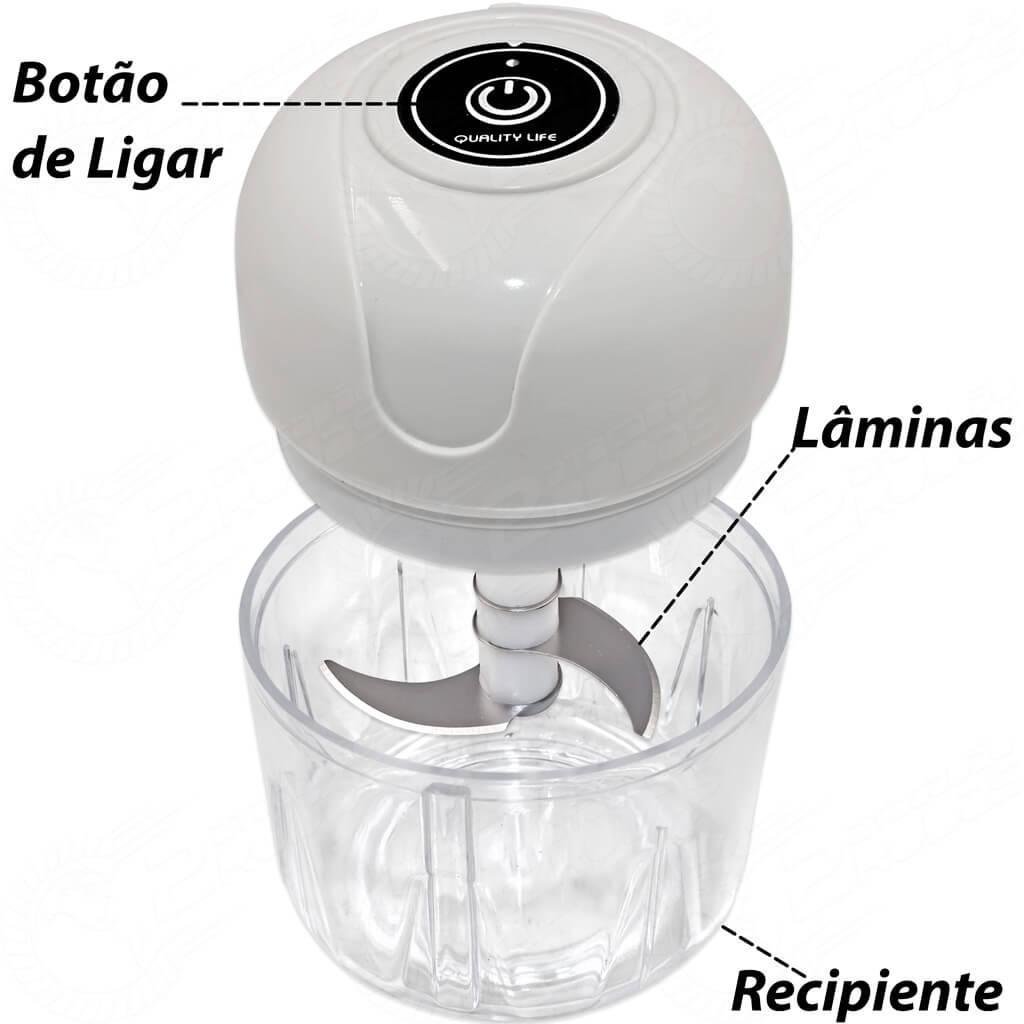 Mini Processador Triturador Alimentos Elétrico Potente Usb - 2