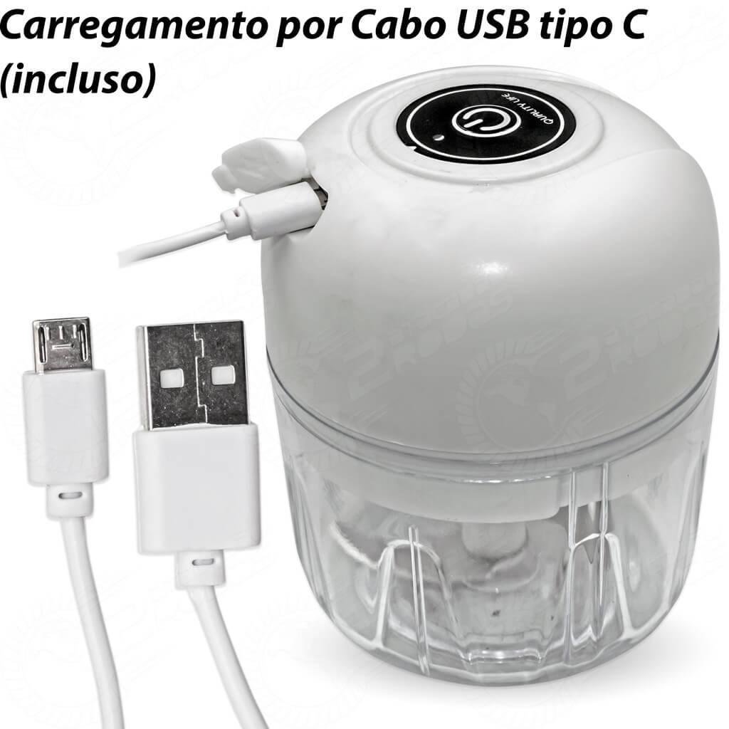 Mini Processador Triturador Alimentos Elétrico Potente Usb - 7