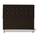 Ver imagem 1 de Cabeceira de Cama Box Cristal Queen 160 Cm Botão Strass Suede Marrom Eli Móveis