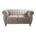 Ver imagem 4 de Conjunto Realeza Sofá com Poltronas Chesterfield Decoração Cinza Capuccino