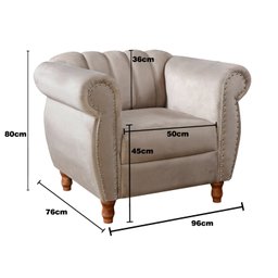 Conjunto Realeza Sofá com Poltronas Chesterfield Decoração - 8