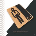 Ver imagem 5 de Placa de Banheiro Placas para Banheiro Feminino Masculino:preto - Ele 15x20