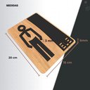 Ver imagem 2 de Placa de Banheiro Placas para Banheiro Feminino Masculino:preto - Ele 15x20