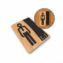 Ver imagem 7 de Placa de Banheiro Placas para Banheiro Feminino Masculino:preto - Ele 15x20