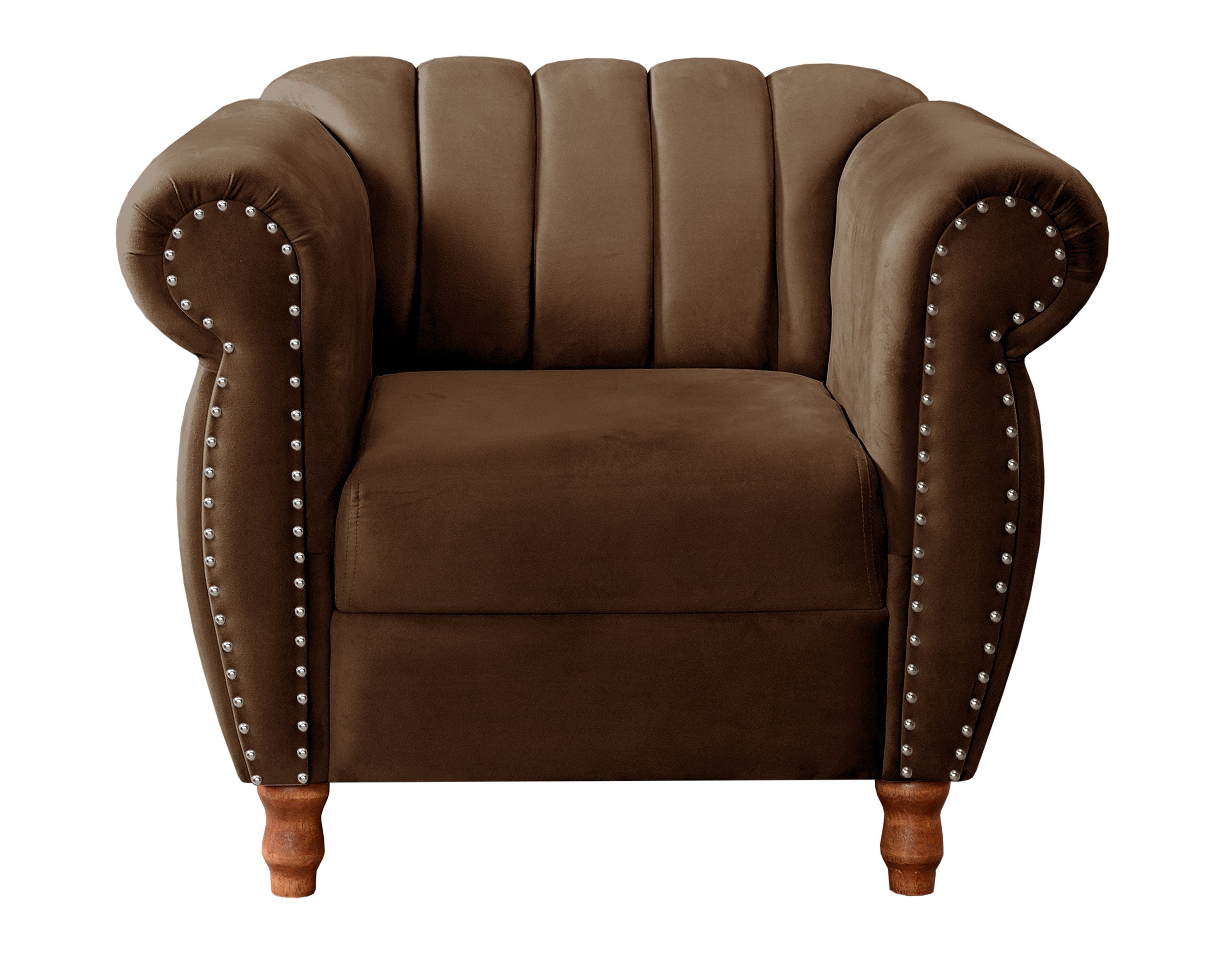 Conjunto Realeza Sofá com Poltronas Chesterfield Decoração - 6