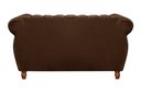 Ver imagem 5 de Conjunto Sofá com Poltronas Chesterfield 4 Lugares Veludo Marrom Realeza 146cm