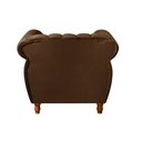 Ver imagem 7 de Conjunto Sofá com Poltronas Chesterfield 4 Lugares Veludo Marrom Realeza 146cm