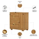 Ver imagem 3 de Cômoda para Quarto 93cm com 1 Porta Nara Nature V02 - Mpozenato