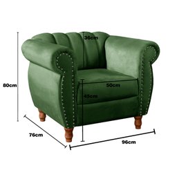 Conjunto Realeza Sofá com Poltronas Chesterfield Decoração - 8
