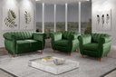 Ver imagem 1 de Conjunto Realeza Sofá com Poltronas Chesterfield Decoração Verde