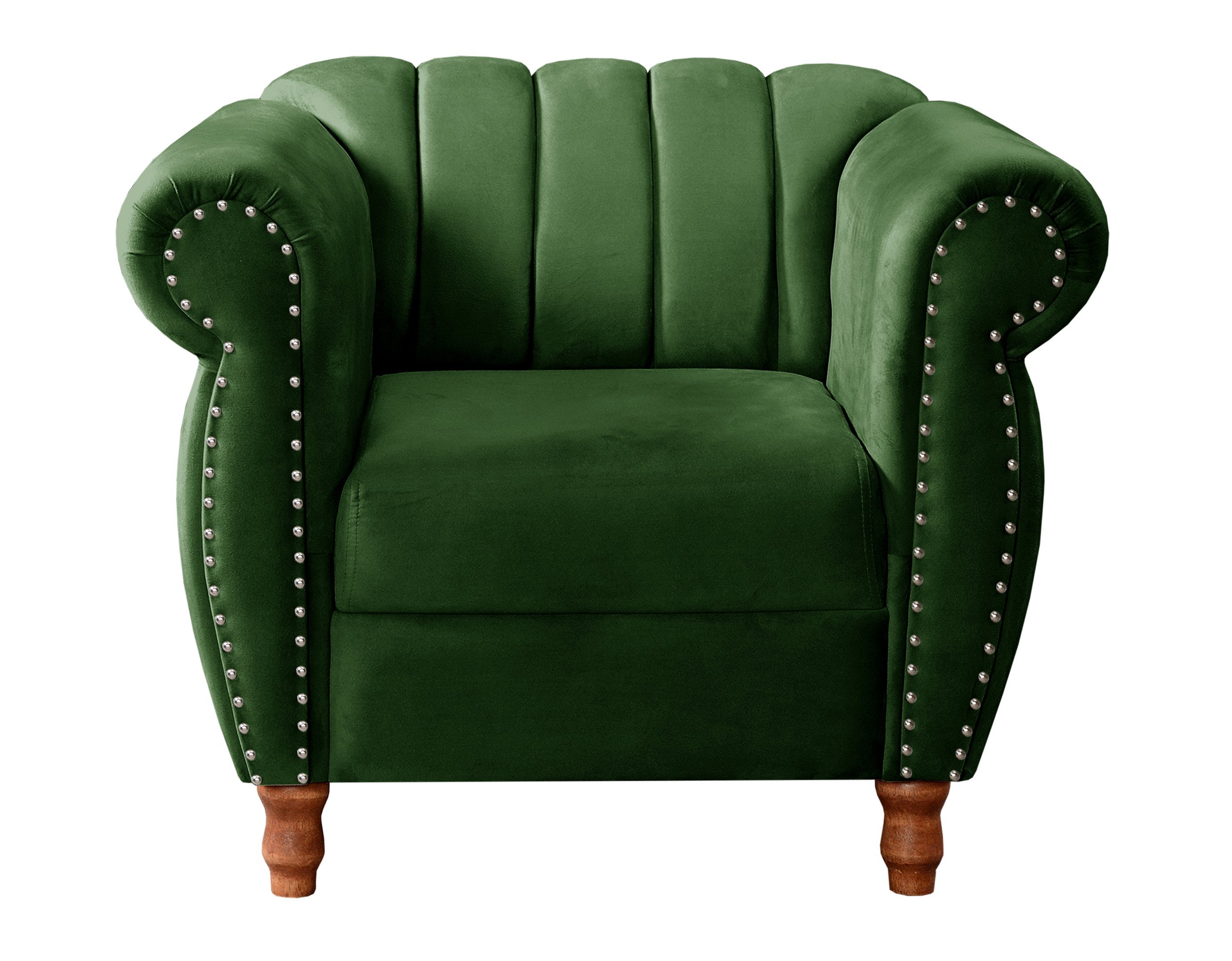 Conjunto Realeza Sofá com Poltronas Chesterfield Decoração - 6