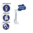 Ver imagem 3 de Abridor Multiuso 3 em 1 Abre Garrafas, Latas e Chave para Válvula Gás Utily