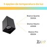 Kit 3 Spot de Sobrepor Quadrat C/ 3 Lâmpada Led Mr16 - Preto - Branco Frio - 3