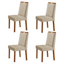 Ver imagem 1 de Kit 4 Cadeiras Luna com Puxador Móveis Minas Linho Bege