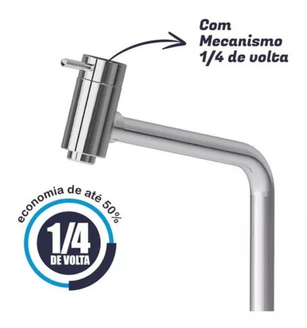 Torneira Bancada Link Banheiro Alta Cuba Lavabo Lavatório 8062 Slim Concept Metais - 3