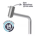 Ver imagem 3 de Torneira Bancada Link Banheiro Alta Cuba Lavabo Lavatório 8062 Slim Concept Metais