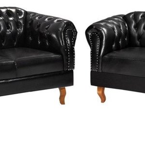 Conjunto Duque 2 Poltronas e 1 Namoradeira Chest 3 Lugares Courano