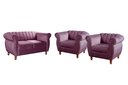 Ver imagem 2 de Conjunto Realeza Sofá com Poltronas Chesterfield Decoração Roxo