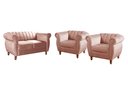 Ver imagem 2 de Conjunto Realeza Sofá com Poltronas Chesterfield Decoração Rosa Rose