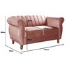 Conjunto Realeza Sofá com Poltronas Chesterfield Decoração - 3