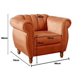 Conjunto Realeza Sofá com Poltronas Chesterfield Decoração - 8