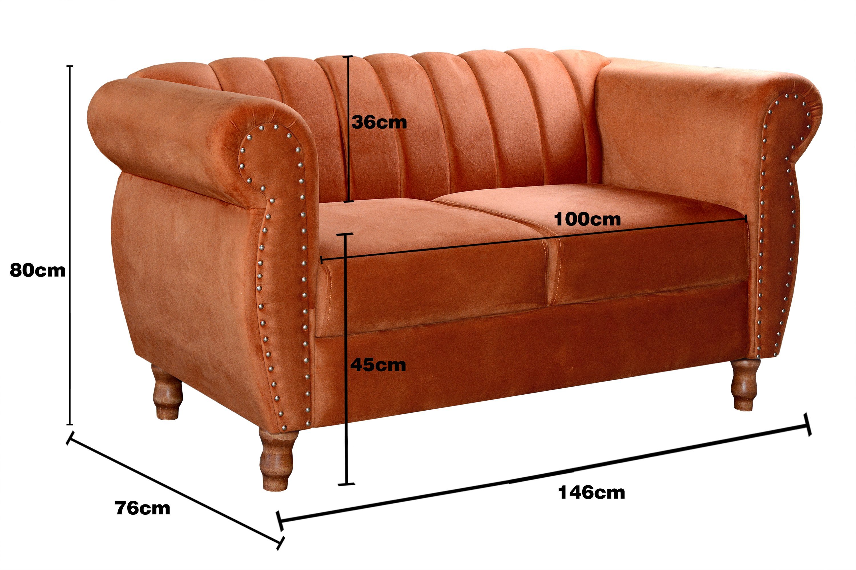 Conjunto Realeza Sofá com Poltronas Chesterfield Decoração - 3