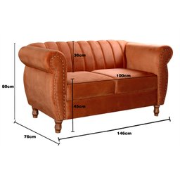 Conjunto Realeza Sofá com Poltronas Chesterfield Decoração - 3