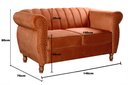 Ver imagem 3 de Conjunto Realeza Sofá com Poltronas Chesterfield Decoração Laranja Terracota
