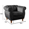 Conjunto Realeza Sofá com Poltronas Chesterfield Decoração - 8