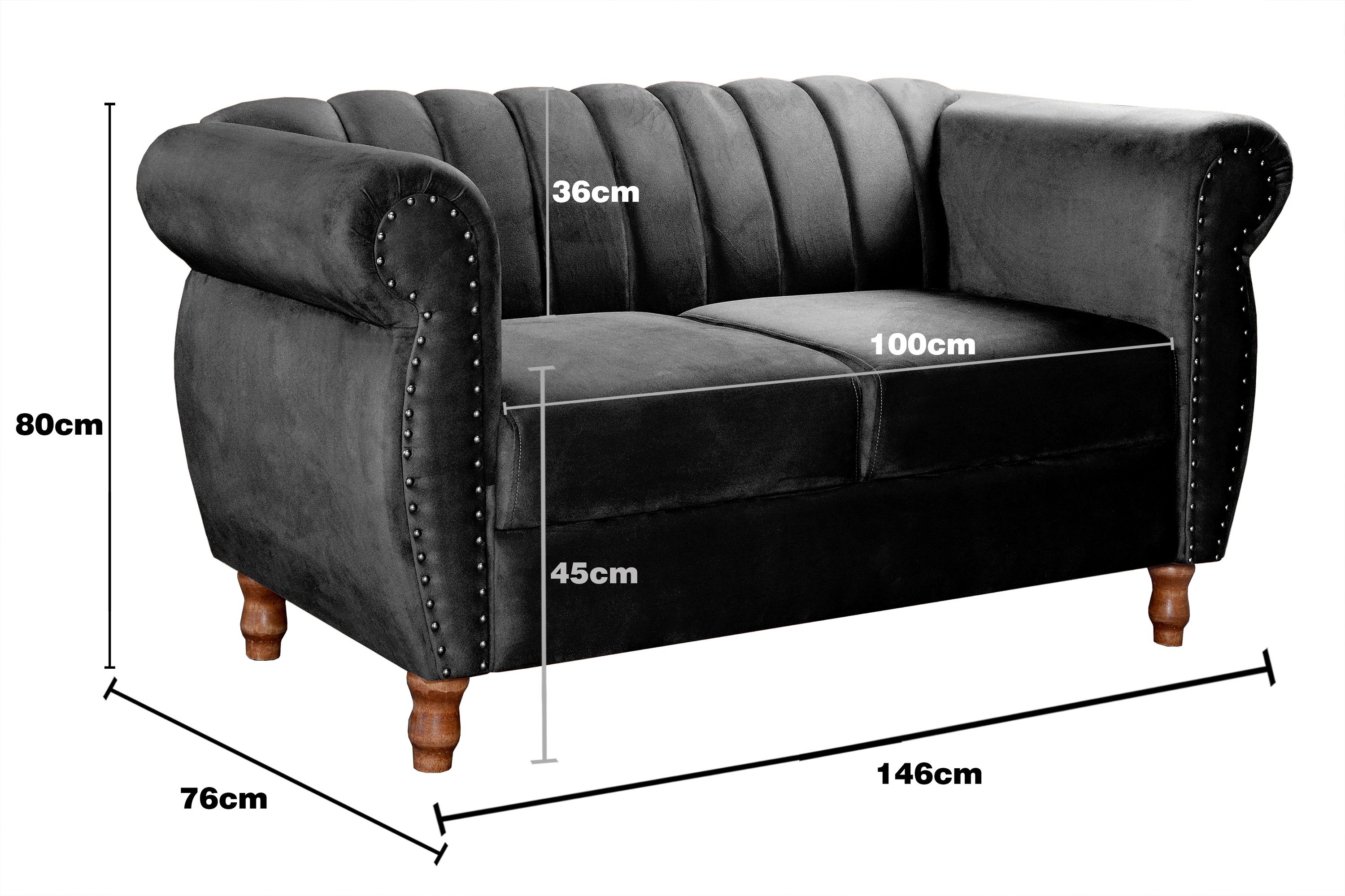 Conjunto Realeza Sofá com Poltronas Chesterfield Decoração - 3