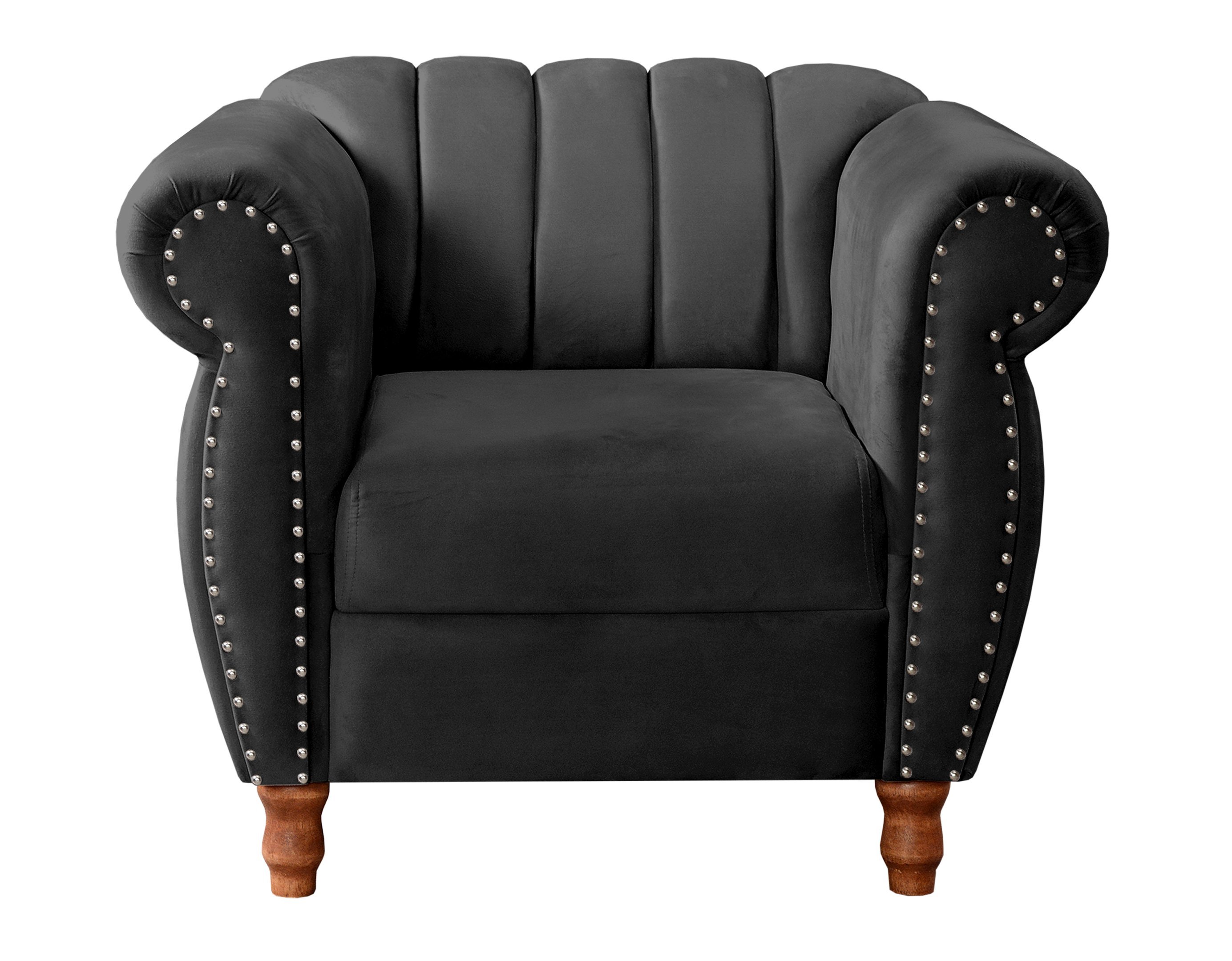 Conjunto Realeza Sofá com Poltronas Chesterfield Decoração - 6