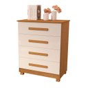 Ver imagem 1 de Cômoda para Quarto Casal Mdf 4 Gavetas Suiça Basoto Brasil