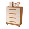 Cômoda para Quarto Casal Mdf 4 Gavetas Suiça Basoto Brasil - 1