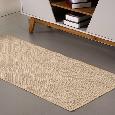 Tapete Passadeira Sisal Lancer 1,00x66cm com Base Antiderrapante Ps29 Clean