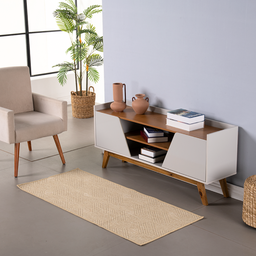 Tapete Passadeira Sisal Lancer 1 Peça Antiderrapante 1,00m X 66cm Ps29 Clean - 1