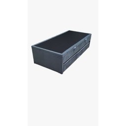 Bicama Box Baú Solteiro Com Auxiliar De Molas 3x1 - Suede Cinza - 88x188 - 3
