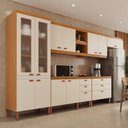 Ver imagem 1 de Cozinha Completa Modulada Florença 100% MDF com 2 Balcões 11 Portas e 6 Gavetas