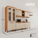 Ver imagem 4 de Cozinha Completa Modulada Florença 100% MDF com 2 Balcões 11 Portas e 6 Gavetas