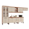 Cozinha Completa Modulada Tuboarte Ágata 100% MDF com 2 Balcões 11 Portas e 6 Gavetas - 4