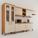 Ver imagem 2 de Cozinha Completa Modulada Florença 100% MDF com 2 Balcões 11 Portas e 6 Gavetas