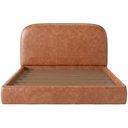 Ver imagem 7 de Cama Casal Flutuante com Cabeceira 140cm Aura W01 Couríssimo Camel - Lyam Decor