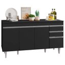 Ver imagem 7 de Armário de Cozinha Modulado de Canto Direito 4 Peças Cp41 Balcão com Tampo Preto - Lumil Lumil Móvei