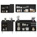 Ver imagem 6 de Armário de Cozinha Modulado de Canto Direito 4 Peças Cp41 Balcão com Tampo Preto - Lumil Lumil Móvei